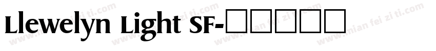 Llewelyn Light SF字体转换
